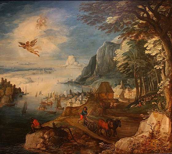 Joos de Momper the Younger: 'Landscape with the fall of Icarus'